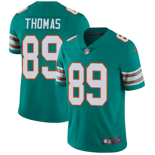Nike Dolphins #89 Julius Thomas Aqua Green Alternate Men's Stitched NFL Vapor Untouchable Limited Jersey